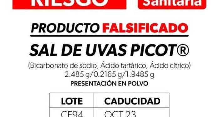 Alerta SSM sobre la falsificación del producto Sal de Uvas Picot 1 Fiscalía General solicita apoyo para localizar a los familiares de bebé localizado en Venustiano Carranza