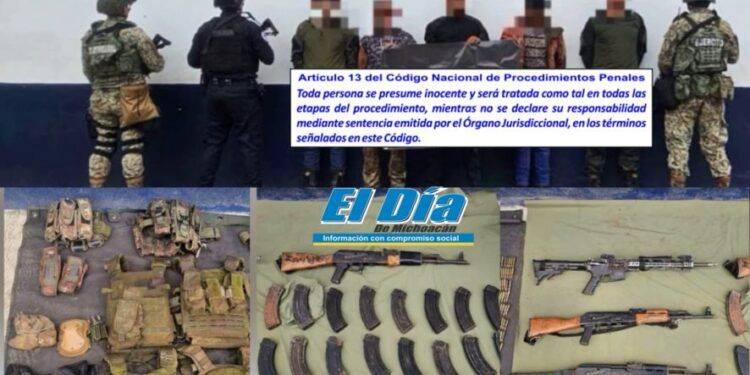 Aseguran a 5 presuntos delincuentes con arsenal en Las Becerras en Apatzingán 1 Asegurados 21 venados de procedencia ilícita; hay 3 detenidos: SSP