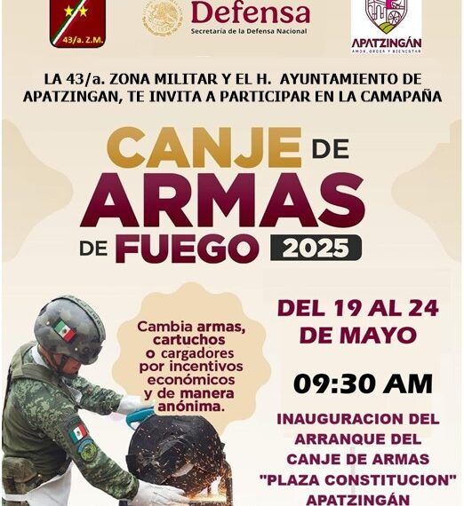 Canje Armas 43 zona Gob Apatzingan | El Día de Michoacán
