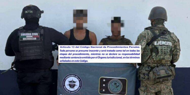 Detienen a 2 sujetos armados en El tepetate de Apatzingán; aseguraron armas y explosivos