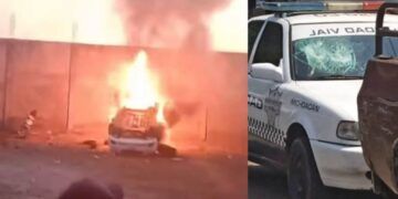 ¡No Aguantaron Más Abusos De Elementos De Tránsito Y Vialidad En Taretan! Quema Patrulla 24 Ssm Invita A Población Adulta A Vacunarse