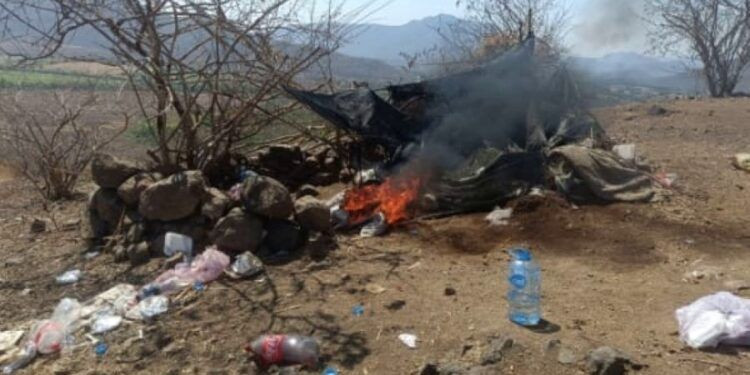 destruyen campamento de grupo delictivo en el paso del capire de Apatzingan - El día de Michoacán