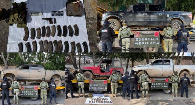 Decomisan Arma, Municiones Y Vehículos En Hidalgo