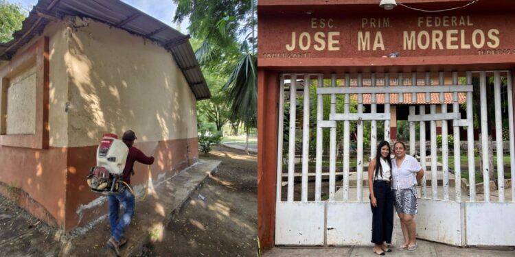 Agradecen a exregidora Paola Castañeda, ayuda con fumigación en escuela de Tenencia de Las Colonias 1 Gradecen a exregidora Paola Castaneda - El día de Michoacán