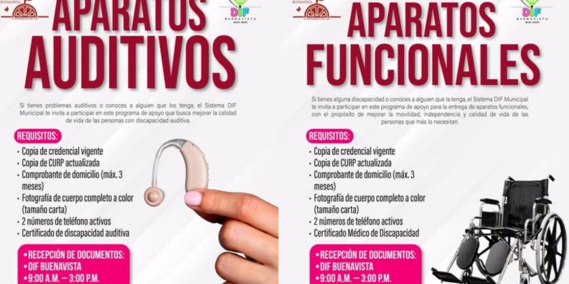 ¡Atención, Buenavista! Dif Municipal Invita A Participar En Programas De Apoyo Para Aparatos Funcionales Y Auditivos