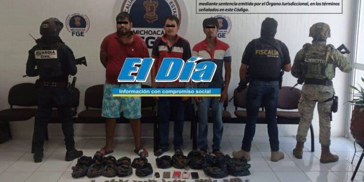 Detienen a 3 en Úspero con narcótico, Participaron FGE, Guardia Civil y Defensa 1 Fiscal General de Michoacán refuerza lazos con el sector empresarial de Apatzingán en busca de seguridad y confianza institucional