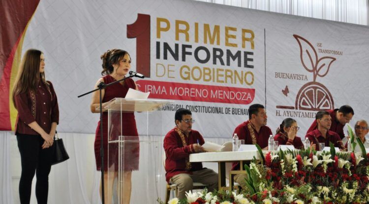 Irma Moreno Rinde Su Primer Informe De Gobierno En Buenavista; Resalta La Transformación Del Municipio