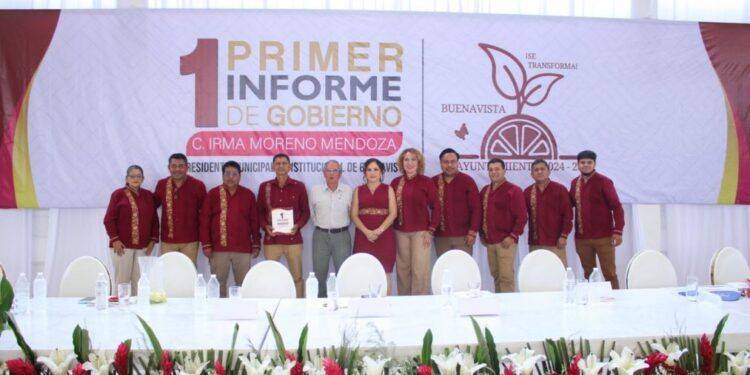 Irma Moreno rinde su primer informe de gobierno en Buenavista; resalta la transformación del Municipio