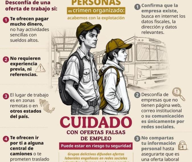 Gobierno Federal Alerta Sobre Falsas Ofertas De Empleo Vinculadas A Trata De Personas