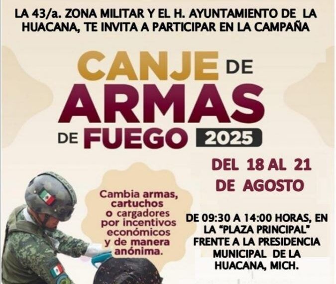 ¡Arrancará El Programa &Quot;Canje De Armas&Quot; En La Huacana