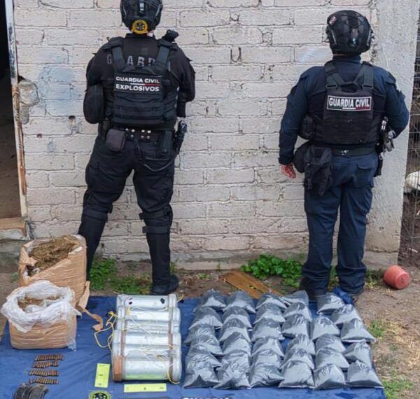 Asegurados 4 Cilindros Explosivos, Pólvora Y Marihuana En Zinapécuaro: Ssp