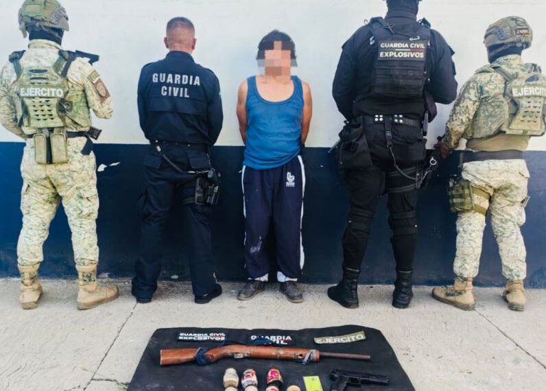 En Operación Apatzingán, Aseguran A Uno Con Arma De Fuego Y 7 Artefactos Explosivos En La Colosio 19 En Operación Apatzingán, Aseguran A Uno Con Arma De Fuego Y 7 Artefactos Explosivos En La Colosio