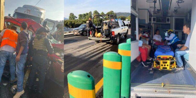 Choque Múltiple en la Autopista Siglo XXI Deja 16 Lesionados 1 Choque Multiple en la Autopista Siglo XXI - El día de Michoacán