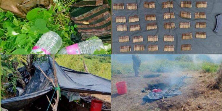 Fuerzas de Seguridad Destruyen Campamentos de Crimen Organizado y Aseguran 260 balas en Parácuaro