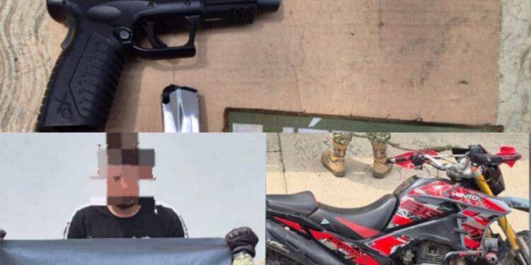 Guardia Civil y Ejército aseguran a un hombre con arma de fuego en operativo en Apatzingán 1 Detenido las colonias con arma y motocicleta - El día de Michoacán
