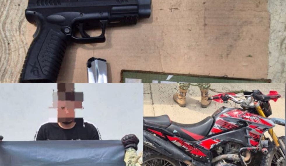 Guardia Civil Y Ejército Aseguran A Un Hombre Con Arma De Fuego En Operativo En Apatzingán