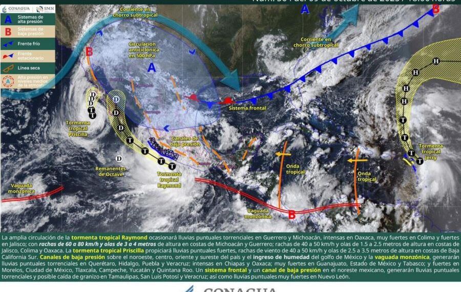 Por Tormenta “Raymond”, Conagua Mantiene Monitoreo En 7 Municipios Michoacanos