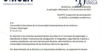 Por Seguridad, Unicla Apatzingán Suspende Participar En Desfile  Del 22 Y Actividades Académicas Por Dos Días 17 Por Seguridad, Unicla Apatzingán Suspende Participar En Desfile  Del 22 Y Actividades Académicas Por Dos Días