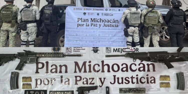 Aseguran armas de fuego y vehículo robado en Morelia 1 Aseguran armas de fuego y vehículo robado en Morelia