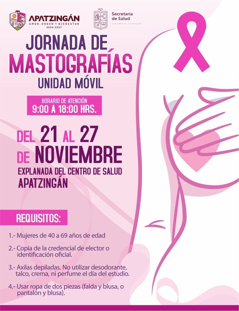 Comienza Jornada De Mastografías Gratuitas En Apatzingán Para La Detección Oportuna Del Cáncer De Mama