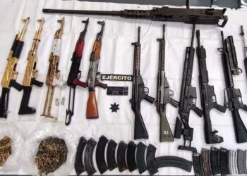 Fuerzas Estatales Y Federales Aseguran Ametralladora Y 11 Fusiles En Huetamo: Ssp