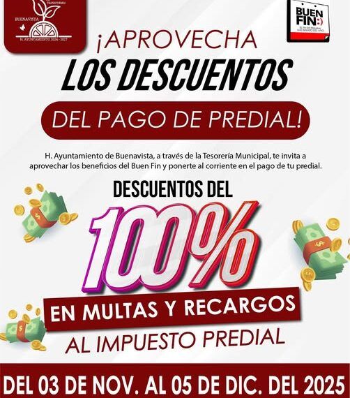 ¡Atención Buenavista! Presidente Irma Moreno Anuncia Perdón Total De Multas Y Recargos Del Predial