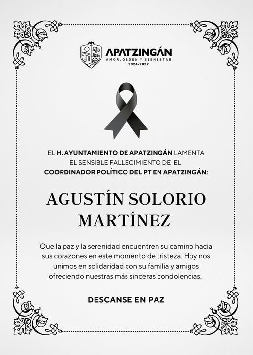 Encuentran Muerto A Dirigente Del Pt De Apatzingán, Desaparecido Desde El 5 De Diciembre 20 Agustin Solorio Esquelas 1
