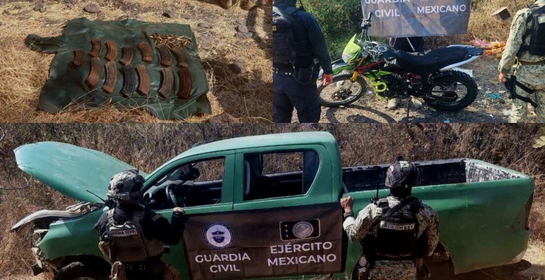 Ejercito Asegura Vehiculo Robado Y Arsenal En Campamento De Buenavista