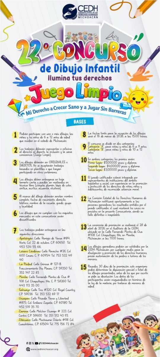Apatzingan Lanza La Convocatoria Del Concurso Ilumina Tus Derechos 2 - El Día De Michoacán
