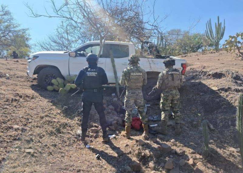 Operativo relámpago de la SSP y Marina DEJA ARSENAL ASEGURADO EN ARTEAGA