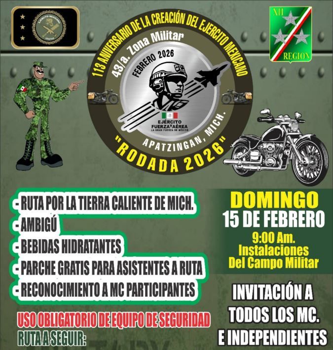 Zona Militar Lanza La Segunda Edicion De La Rodada A - El Día De Michoacán
