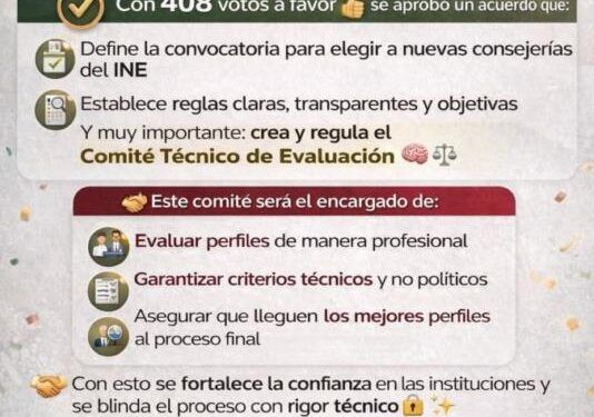 Diputados aprueban convocatoria del INE; Cruz Lucatero destaca transparencia