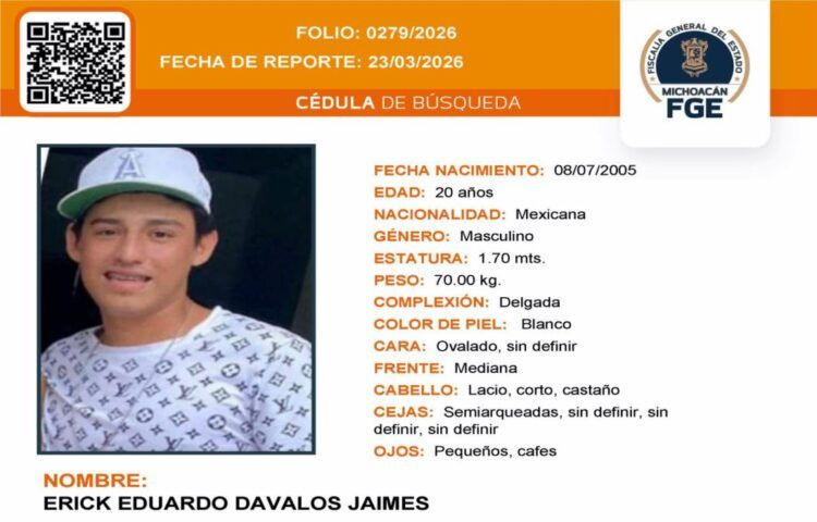 23 Marzo Erick Eduardo Davalos Jaimes Portada - El Día De Michoacán