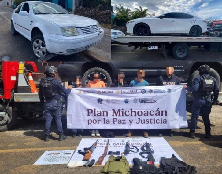 5 Personas En Posesion De Armas De Fuego Y Droga En El Municipio De Morelos - El Día De Michoacán
