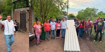 CRUZ LUCATERO  CON UN OJO AL GATO Y OTRO AL GARABATO, CONSTRUYE PATRIA DESDE LA BASE: Entrega techo para Capilla de Rancho Seco sin olvidar  reformas para México