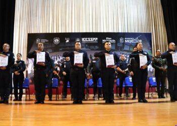 Policías de 39 municipios Michoacanos concluyen profesionalización en seguridad de proximidad