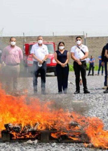 Incinera narcóticos en Lázaro Cárdenas bajo la vigilancia de Asuntos Internos y el Órgano Interno de Control